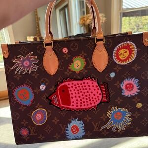 LOUIS VUITTON LV X YK Onthego Size MM Monogram Brown/Multicolor M46429